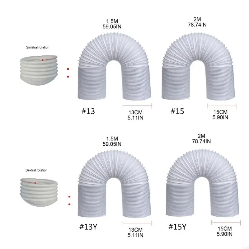M6CB Conducto escape Tubo ventilador Mangueras elásticas Tubos ventilador para acondicionado