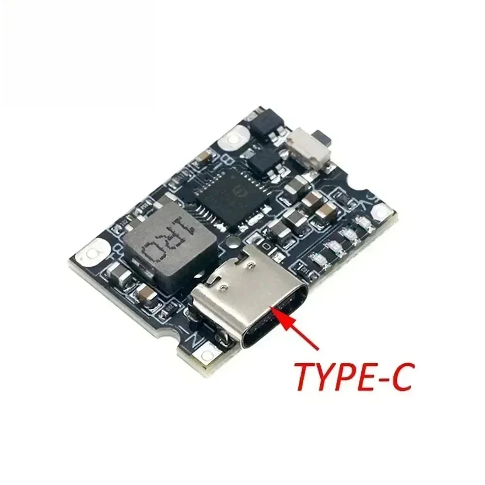 5V 3A Type-C USB Boost Converter Step-Up Power Module Lithium Battery Charging Protection Board for DIY Charger Module