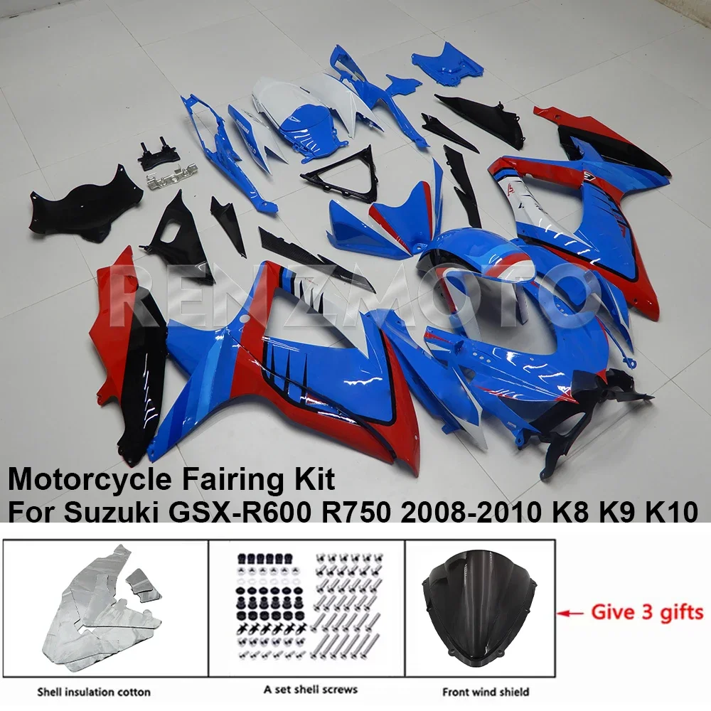 

Motorcycle Fairing Set Body Kit Plastic For Suzuki GSX-R600 R750 2008-2010 K8 K9 K10 Accessories Injection Bodywork S0608-1001b