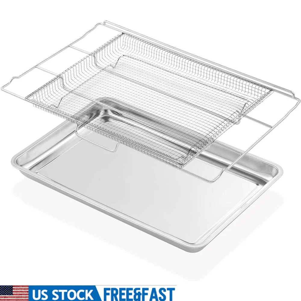 

304 Stainless Steel Air Fryer Tray Replacement Frigidaire Oven Accessories 30 Inch Range High Temperature Resistant Oven Basket