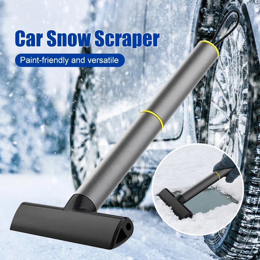 1PCS Portable Car Ice Scraper Snow Shovel Windshield Auto Defrosting Car Winter Snow Removal Cleaning Tool With Stone Remover