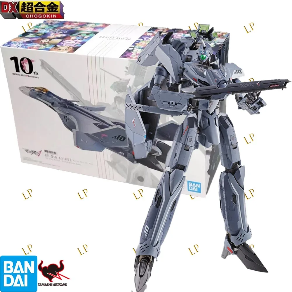 

В наличии оригинальная модель BANDAI SPIRITS DX Chogokin VF 31A Kairos Macross 10th Anniversary, аниме-фигурка, подлинная игрушка в коробке.