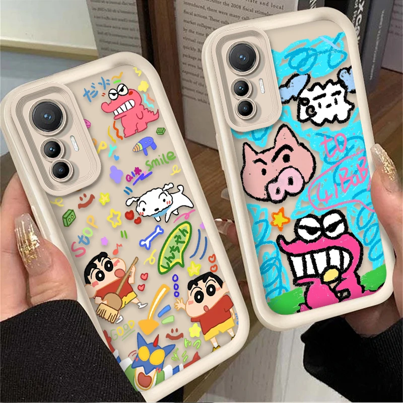 Crayon Shin-chan Cute Graffiti Case For Xiaomi Mi 17 Pro Max 15 Ultra 14 13 12 12X 12S 11 Lite 5G NE 15T 14T 13T 12T 11T Pro view 2