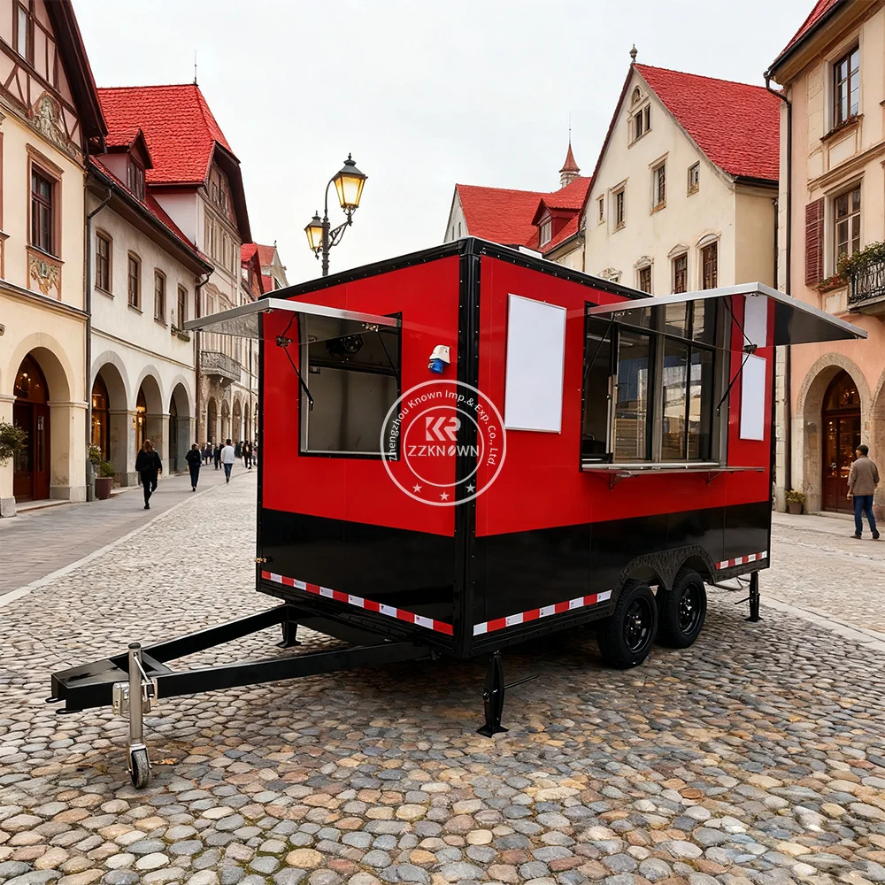 

Hamburger Food Cart Caravan Food Truck Customized Restaurant Equipment Street Hot Dog Cart Mobile Fast Food Trailer For Sale