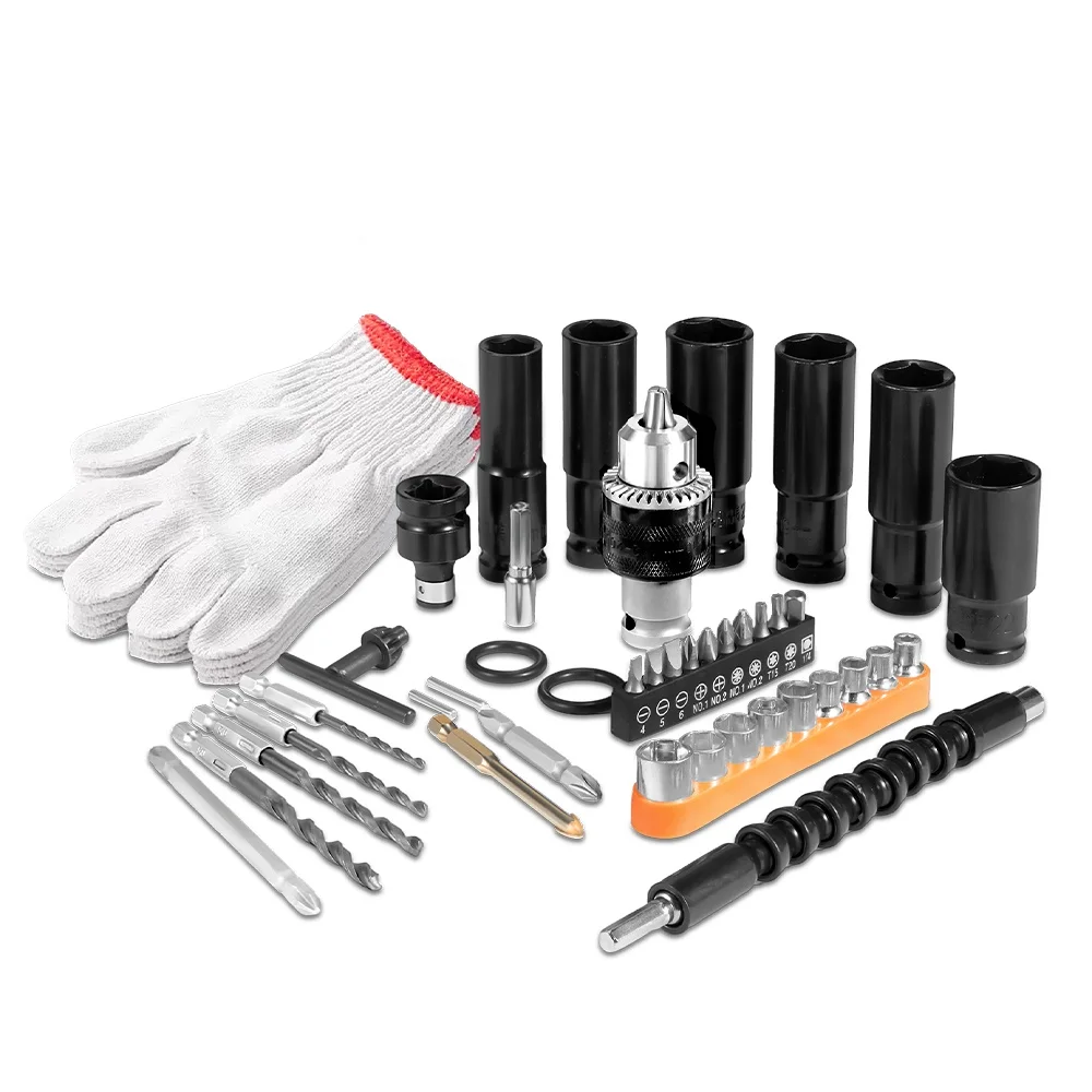 

44Pcs Set Electric Impact Wrench Hexs Socket Adapter Kit Drill Chuck Drive Adapter For Cordless Drill Wrench Screwdrivers