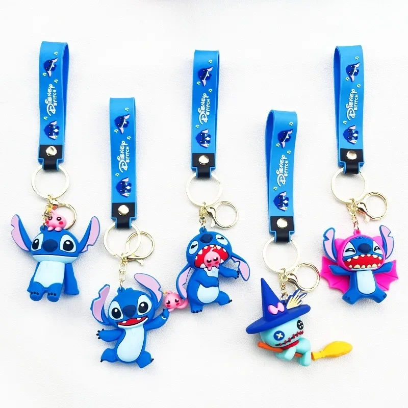 Sanrio Stitch Three-dimensional Doll Cute Cartoon Stitch Emoticon Pack Car Keychain Pendant Kawaii Gift