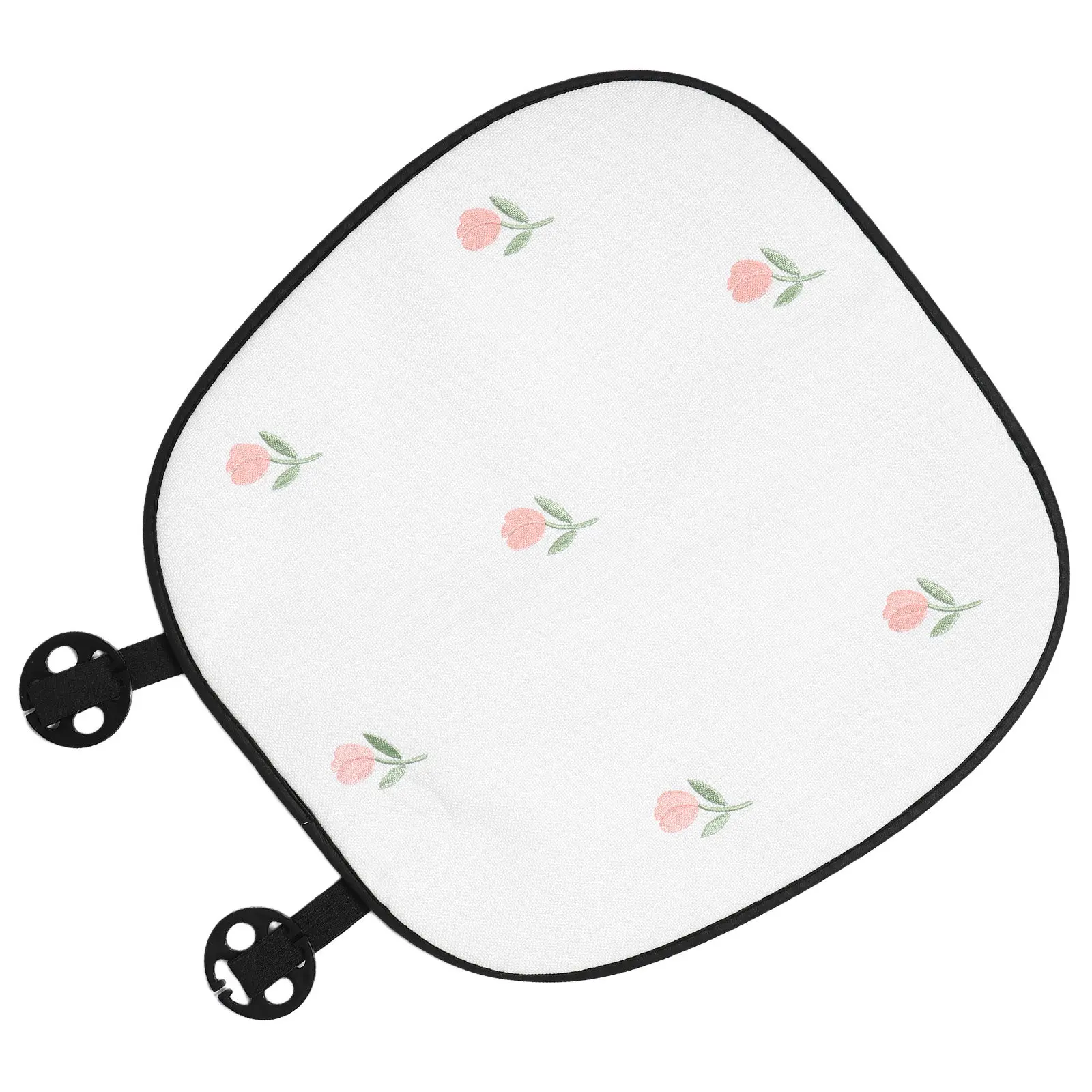 Seat Cushion for Car Tulip Print Breathable Cotton Linen Material All Season Use Cooling Summer Warm Winter Comfort Universal