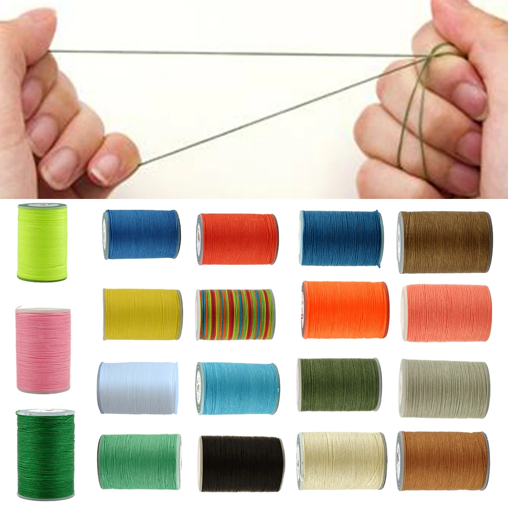 

1pc 90M 0.8mm Waxed Thread Polyester Cord Three Strands Sewing Thread Leather Processing Sewing Accessories Handmade DIY