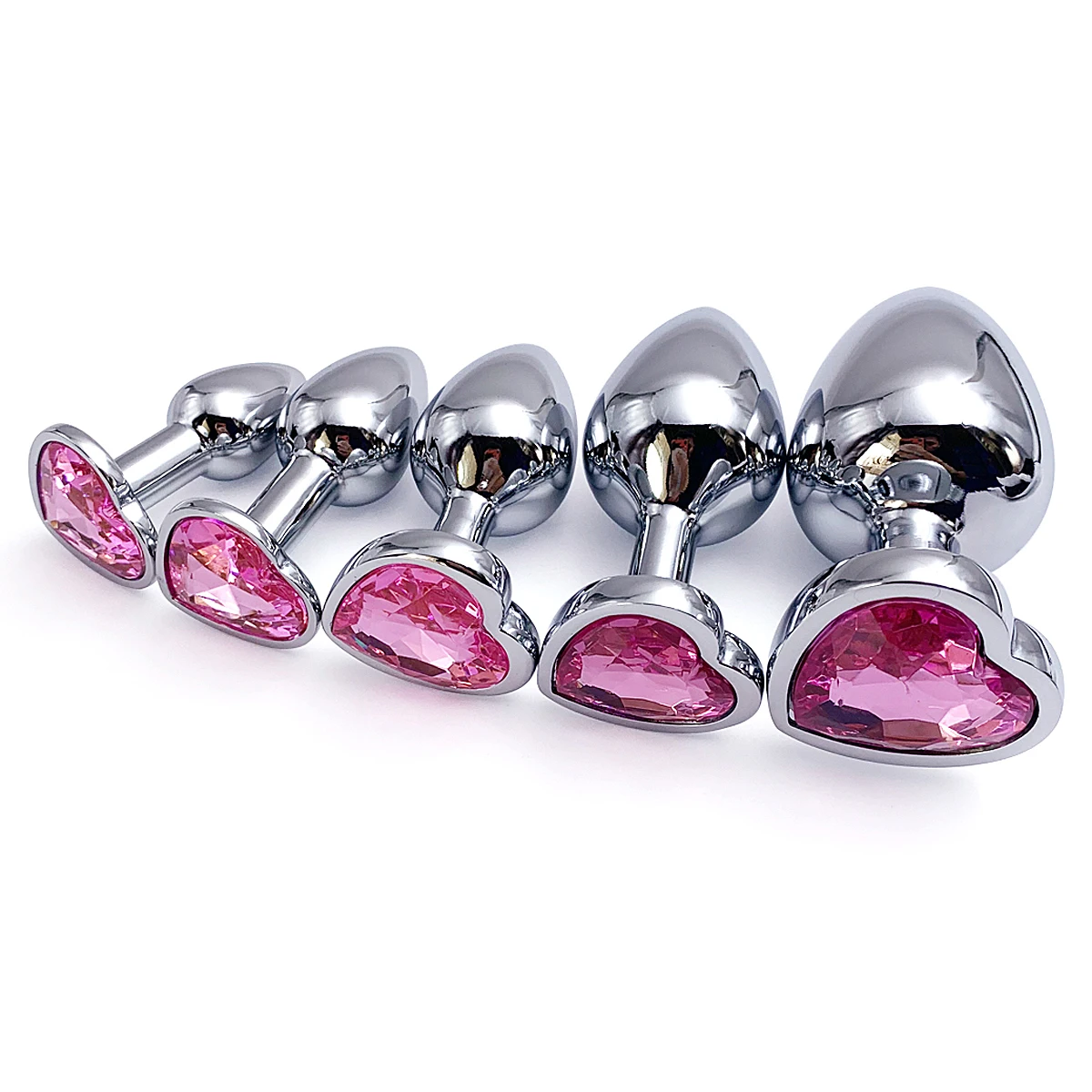 5 Size butt plug Metal anal plug Jewelry base beginner to expert G-point massage dildos adult women toys adult men toys