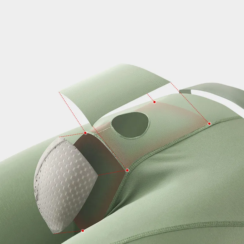 Ropa interior de algodón para hombre, Boxer de pierna larga, pantalones cortos antirozaduras, bolsa separada, entrenamiento atlético, Ropa Interior Deportiva antideslizante