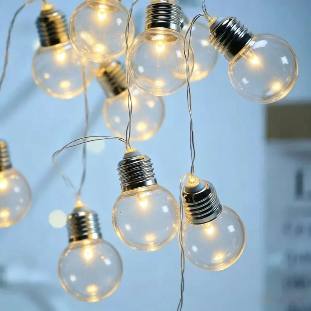 G50 Globe String Lights Outdoor Camping Tent Canopy Fairy Lights Christmas Holiday Patio Garden Party Decorative Hanging Lights