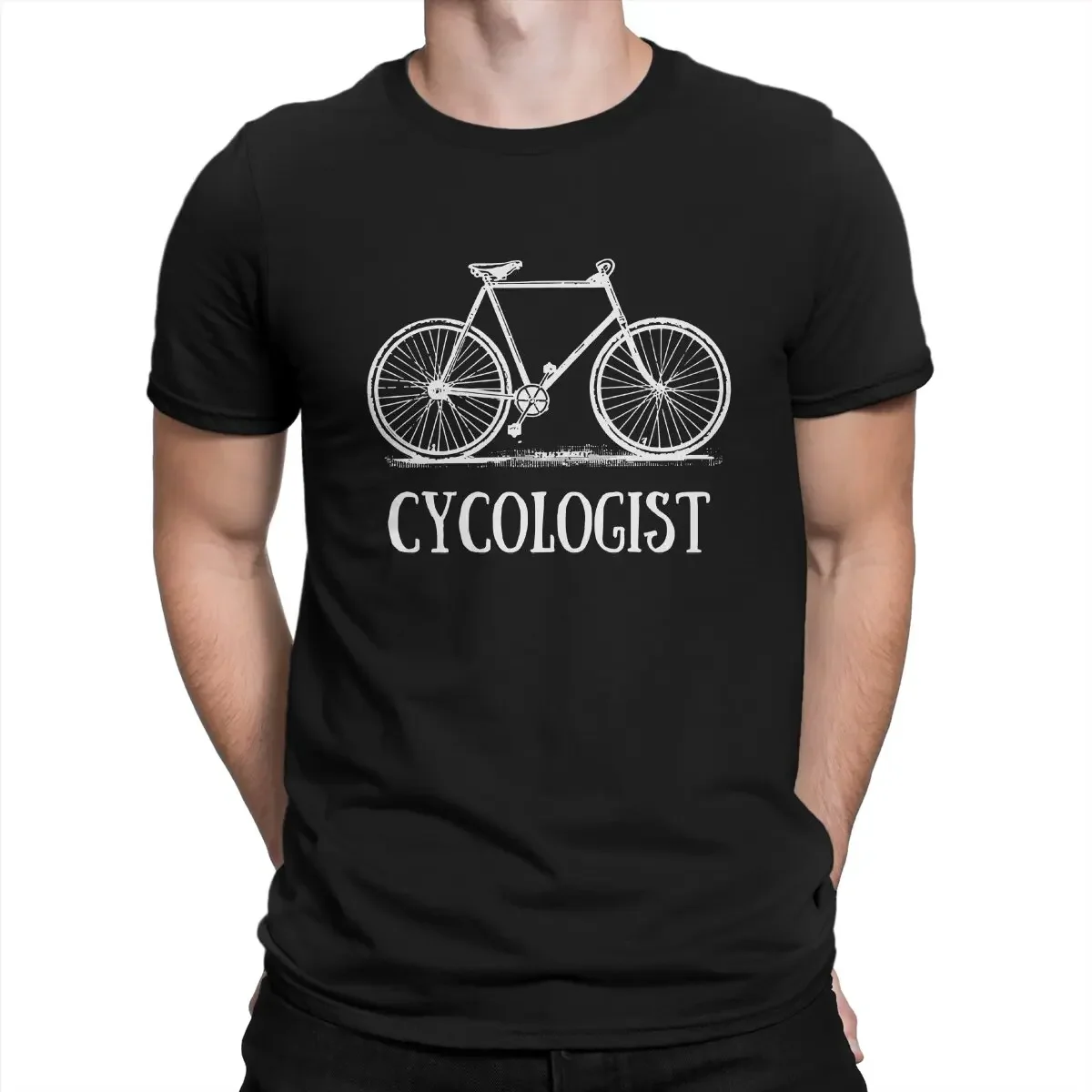 Cycologist T Shirts For Men Pure Cotton Funny T-Shirt Crew Neck Cycologist Bicycle Tee Shirt Short Sleeve Tops Gift Idea