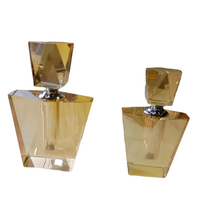 Amber Crystal Perfume Bottle Transparent Aromatherapy Essential Oil Containers Creative Crystal Scent Bottle Liquid Container