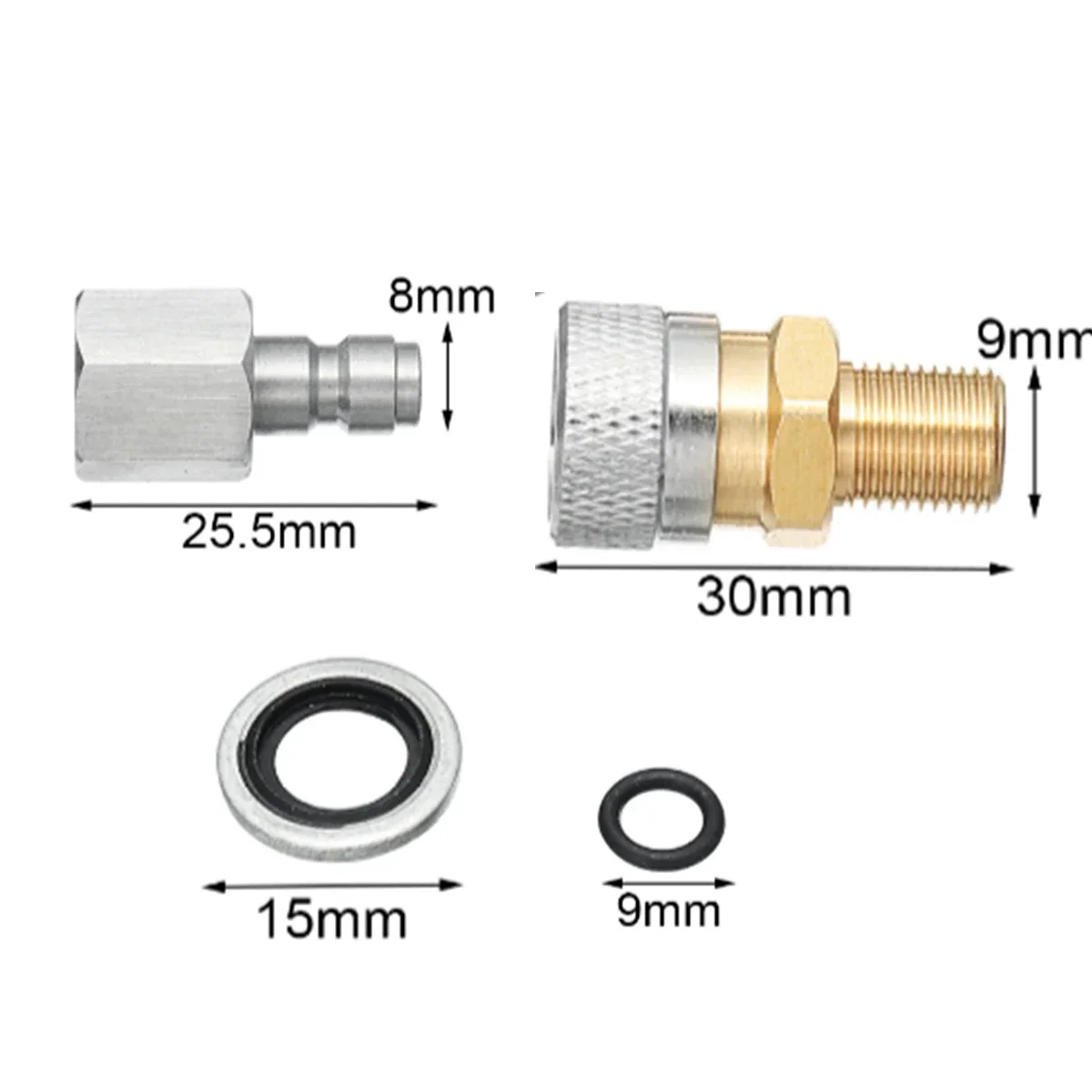 Accesorios de acoplador de liberación rápida BSP, Kit de adaptador de carga para Rifles de pistola de aire PCP, 10 piezas, 1/8 pulgadas