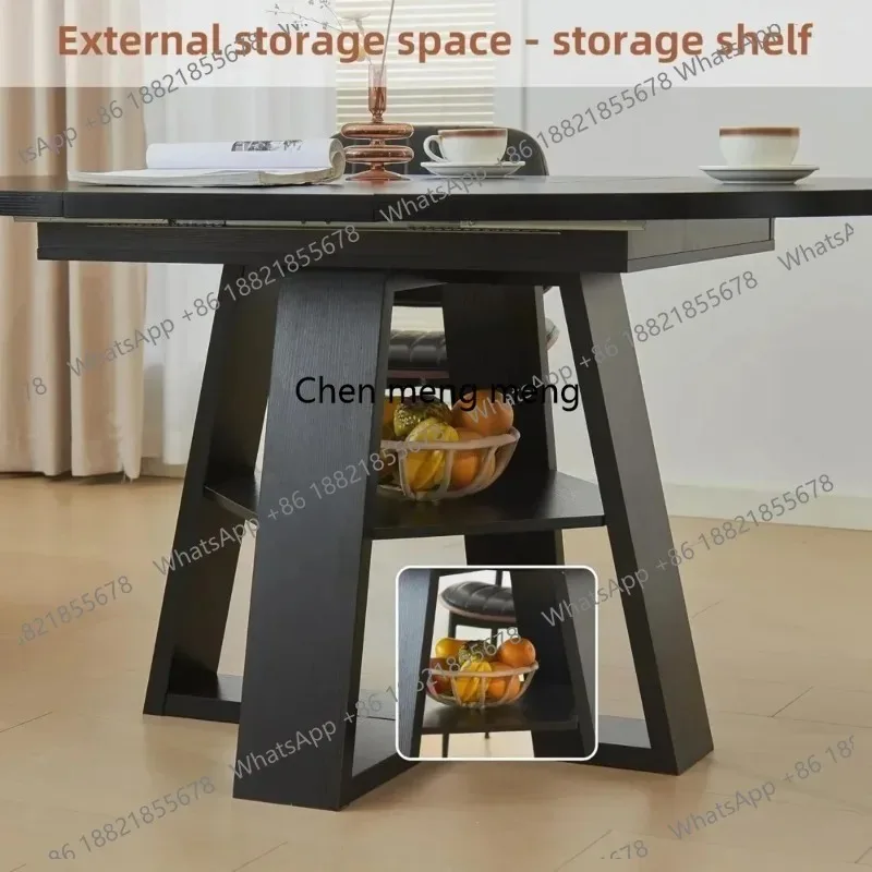 

K153 K153 Extendable Dining Table for 4-8, Mid Century Modern Round & Oval Table with Hidden Leaves Space-Saving Customized