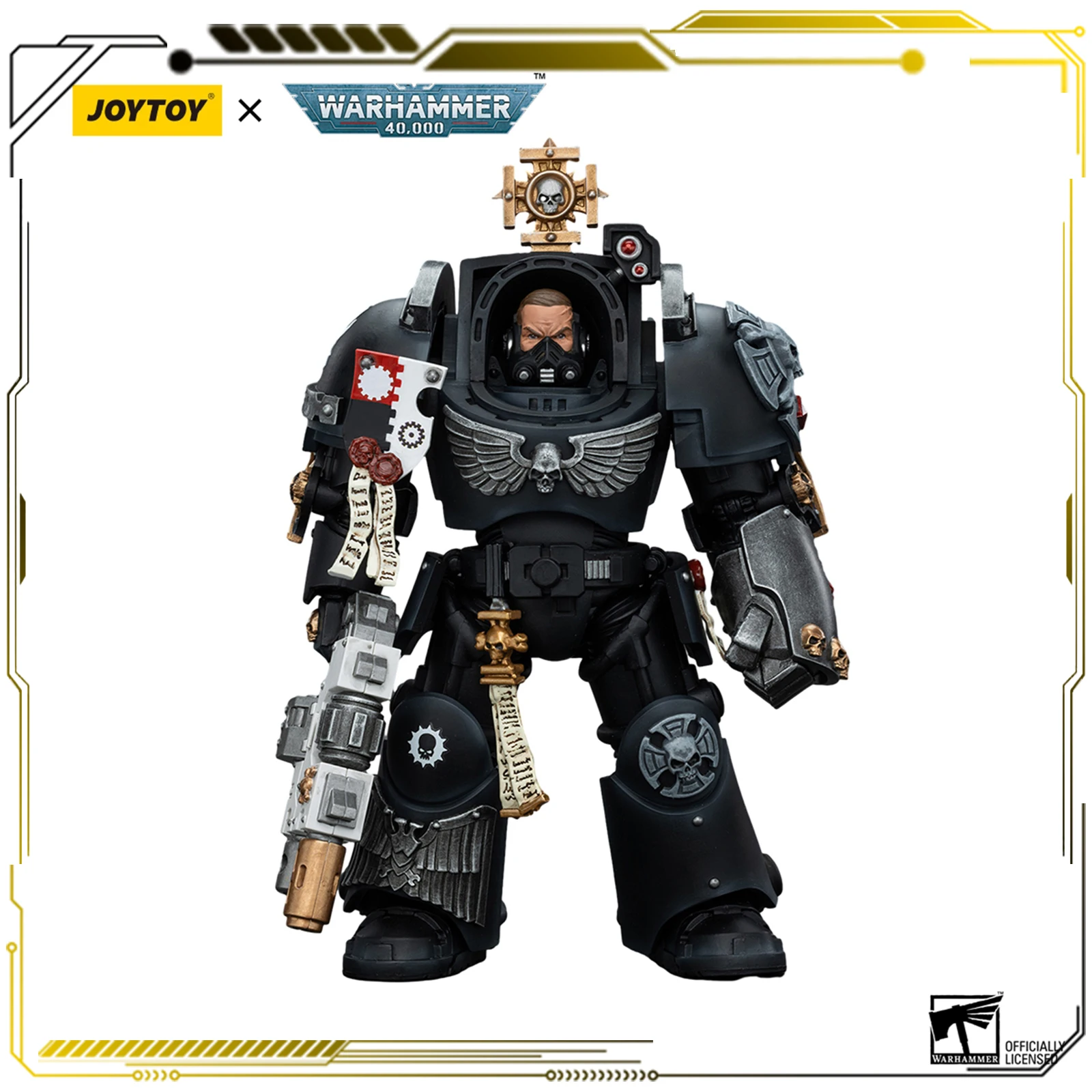 

JOYTOY Warhammer 40000 1/18 Action Figure 14.3cm Iron Hands Captain in Terminator Armour JT5116