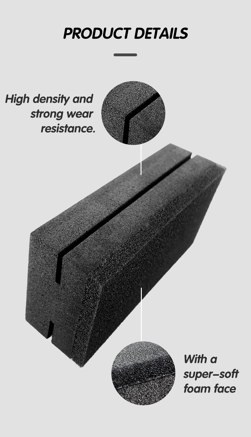 Lucullan Neue Anti-drop Design Auto Keramik Beschichtung Dressing Applikator Auto Glas Farbe Nano-Mantel Schwamm Pad – Detail 4