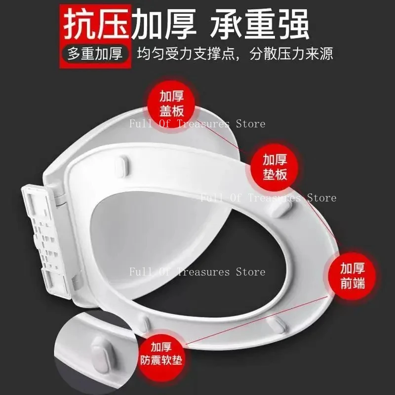 

Универсальный комплект чехлов на сиденье унитаза с медленным закрытием из полипропилена, утолщенные сменные антибактериальные квадратные круглые сиденья для унитаза типа O/V