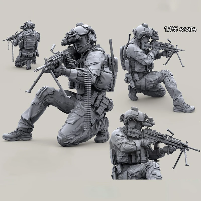 1/35 Resin Model Figure Kits GK , Six People，No Motorcycle，Military Theme，Unassembled And Unpainted，136RBL