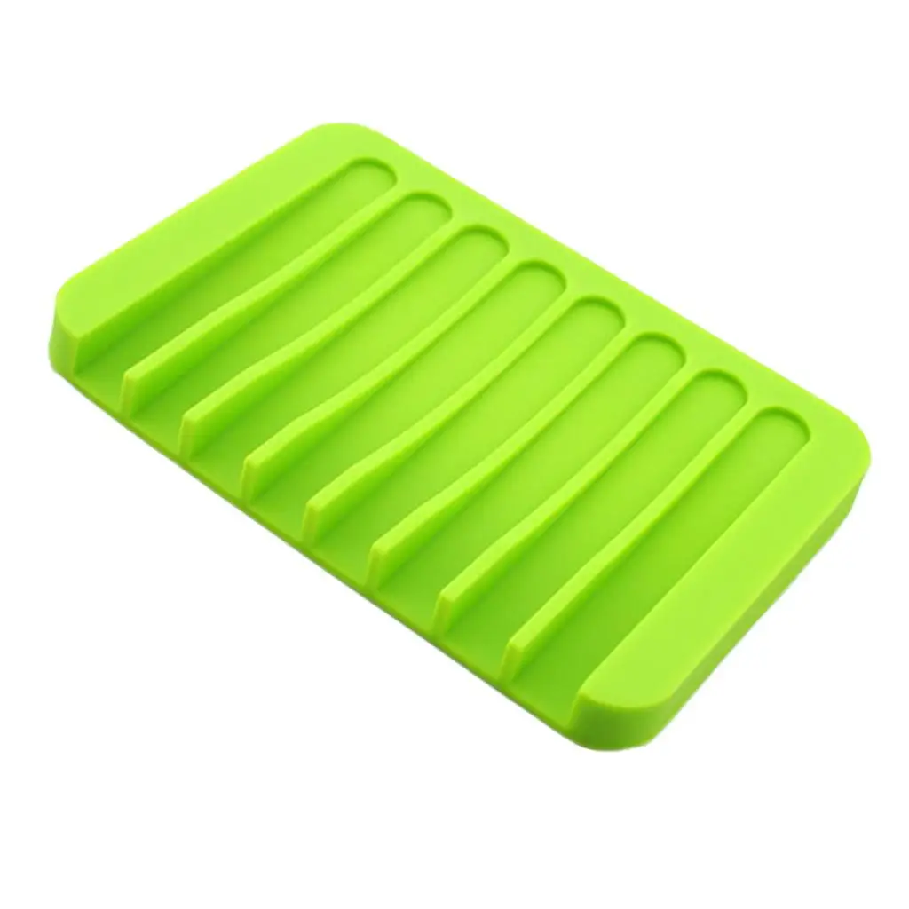 Waterfall Drain Soap Tray Anti-slip Bathroom&Shower Silicone Soap Dishes