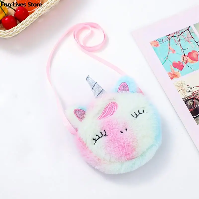 Winter Round Storage Bags Ladies Plushie Handbag Women Fluffy Fur Satchel Plush Stuffed Shoulder Bag Colorful Strap Purse 2023