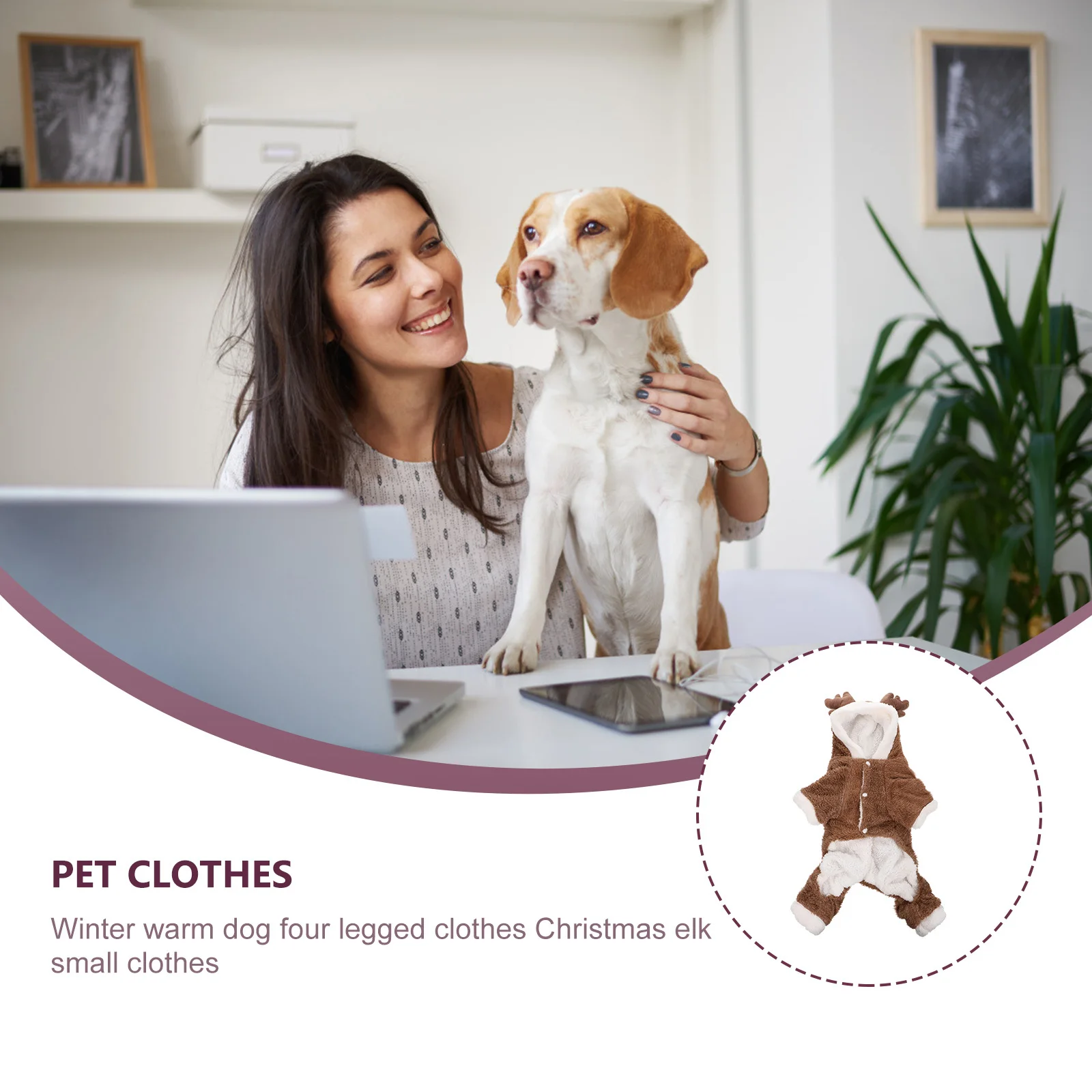 

1Pcs Dog Warm Clothes Stylish Christmas Pet Outfit for Dogs Comfortable Elastic Fit All Seasons Decorative Dog Apparel