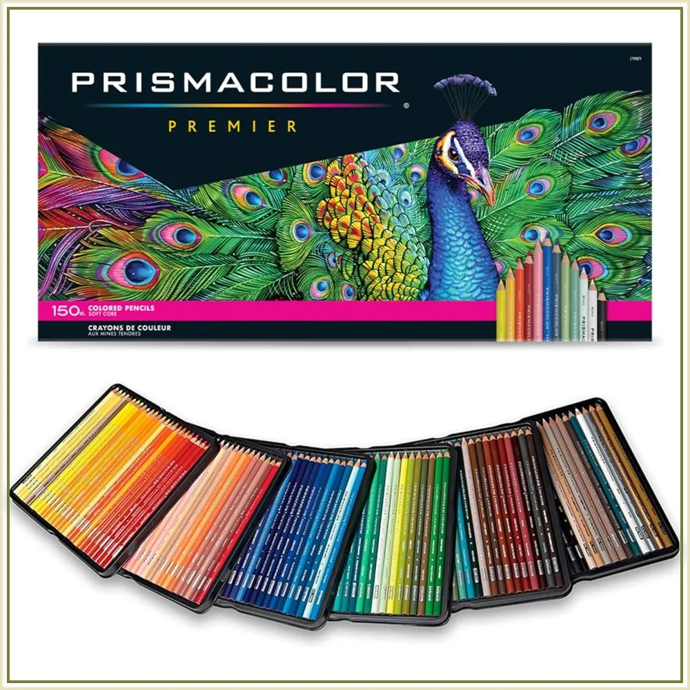 

150 Colored Pencils Set - Soft Core, Vibrant, Ultra-Smooth for Adult Coloring, Drawing & Sketching