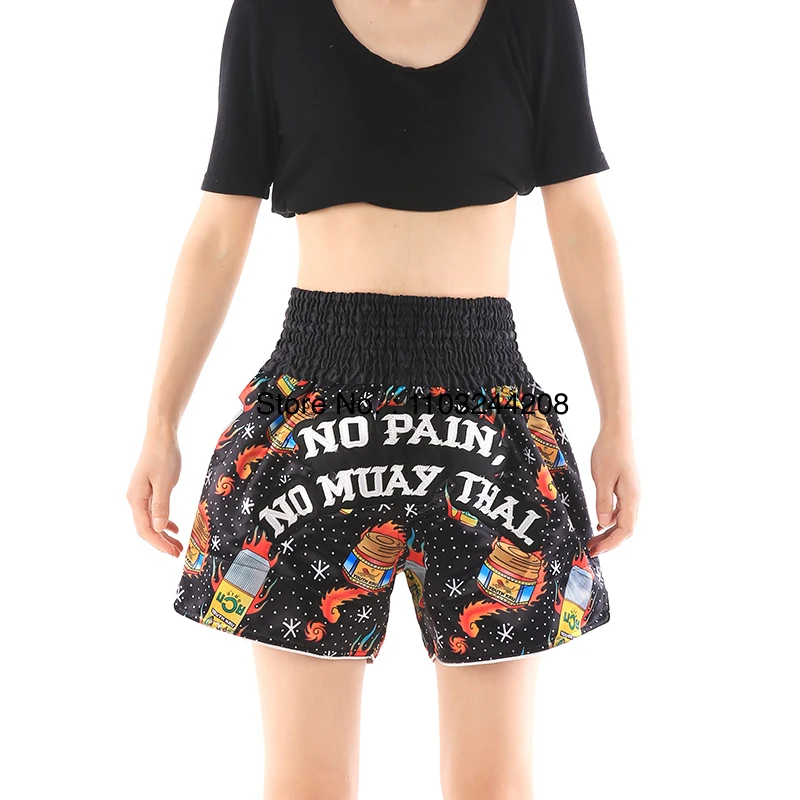 Thai Shorts Thailand Boxing Shorts Martial Arts Fight Wear Kids Men Women MMA Kickboxing Cage Fighting Muay Thai Training Pants