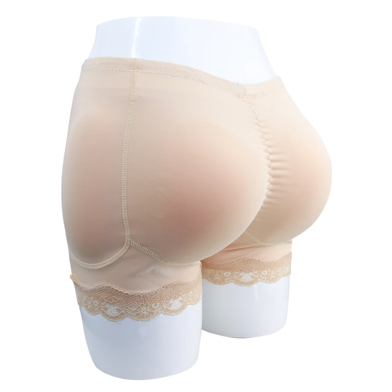 Women Boyshort Silicone Padded Pants for Women Hip Enhancer Shapewear Knickers Buttocks Tummy Control Padded Panties