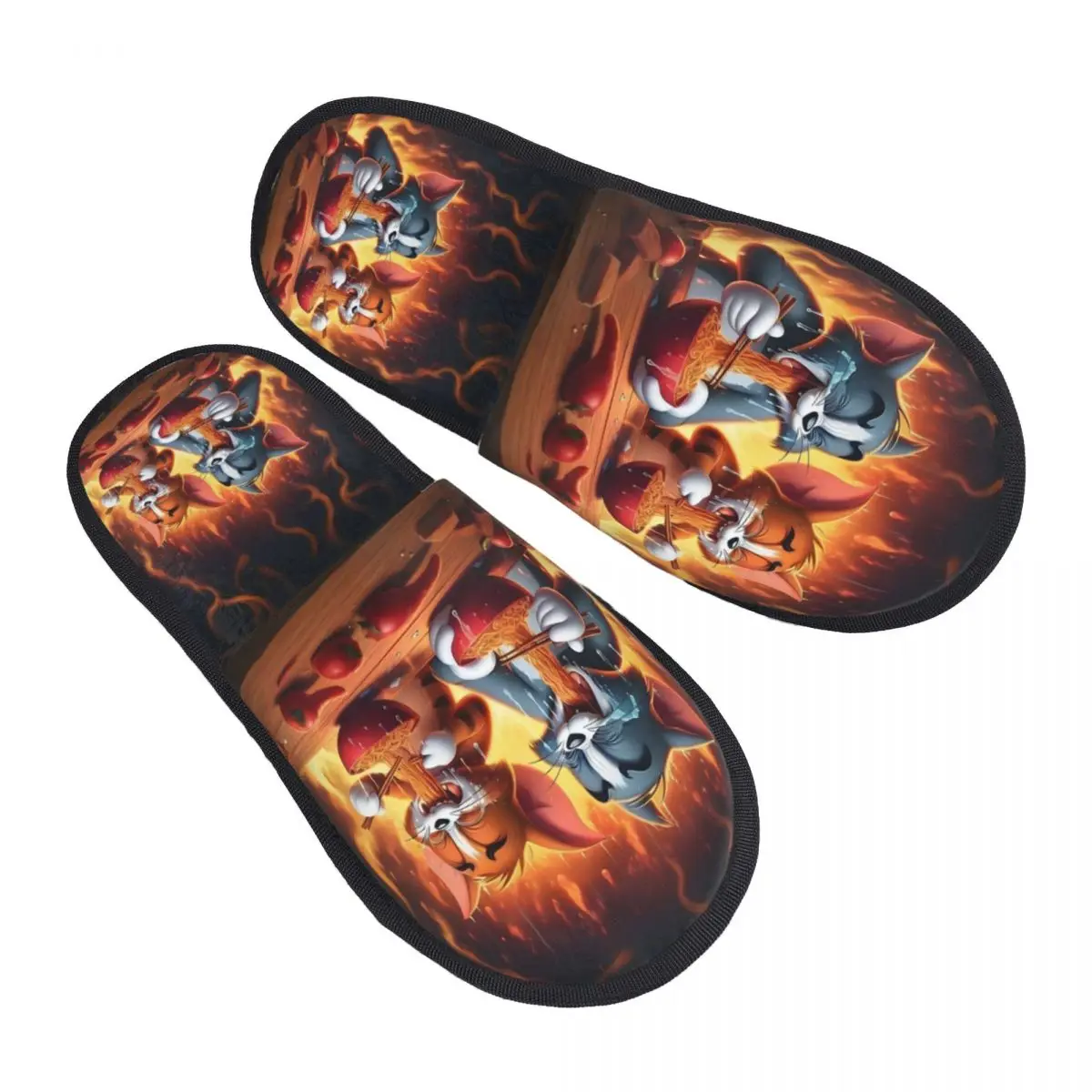 

Мягкие домашние тапочки из пены с эффектом памяти в стиле аниме «Том и Джерри», женские милые уютные теплые нескользящие тапочки с героями мультфильмов