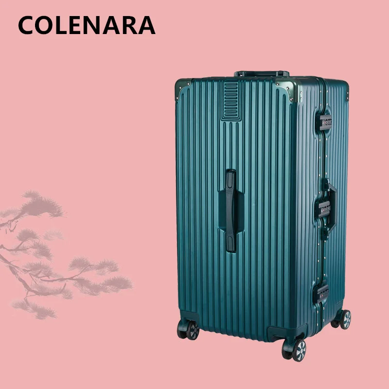 

COLENARA Zipper Suitcase 28"30 Large-capacity Trolley Case 32"40 Inch Aluminum Frame Combination Box Universal Wheel Luggage