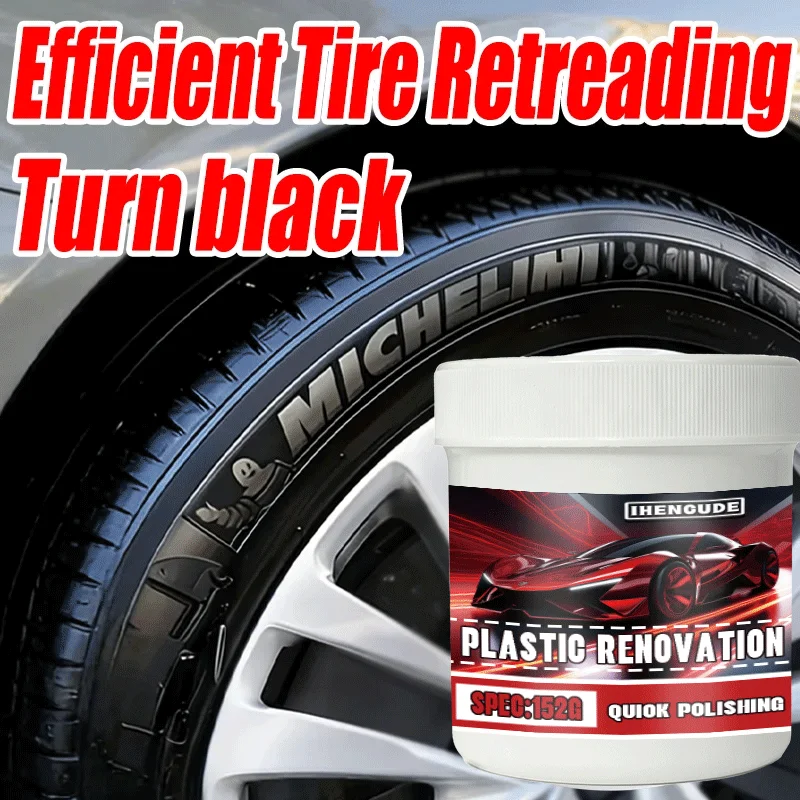 152G Plastic Renovation Cream - Tire Retreading & Blackening, Long-Lasting 2-3 Years Protection for Car Plastic Parts