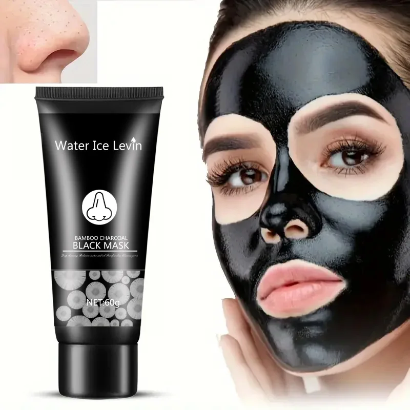 Bamboo Charcoal Mask Blackhead Remover Deep Facial Masks Deep Cleansing Purifying Peel Off Black Nud Shills Face Care Black Mask view 6
