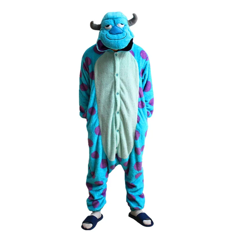 Adult Onesies Sullivan and Mike Monster Kigurumi Cartoon Costumes For Halloween Carnival Party