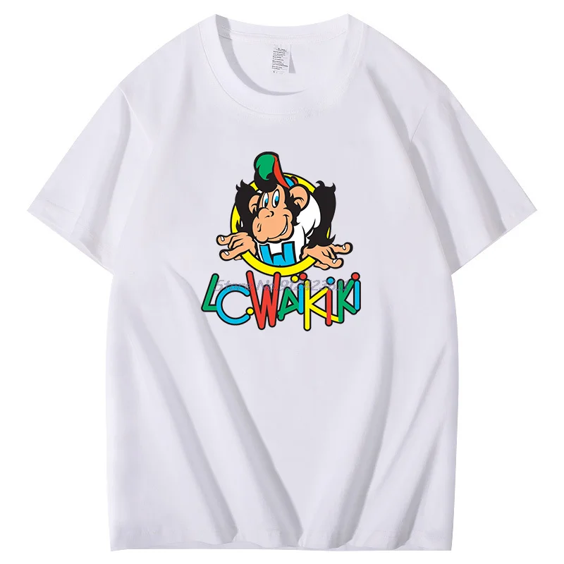 Monkey graphic t shirts Waikiki Monkey Cotton Tee Shirt Mens short sleeve t-shirts Beach Tshirt Summer Men's clothing