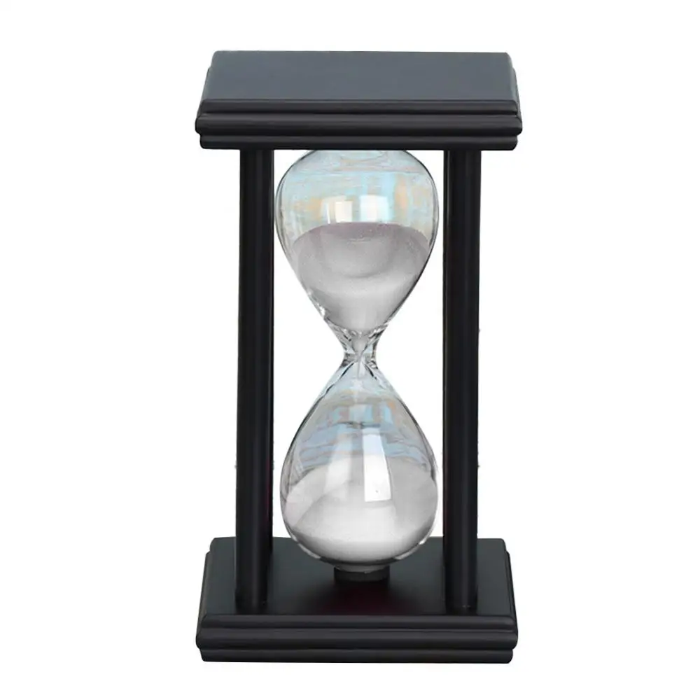 Timer Sand Clock 45/60min Wooden Sandglass Hourglass Kitchen School Home Decor