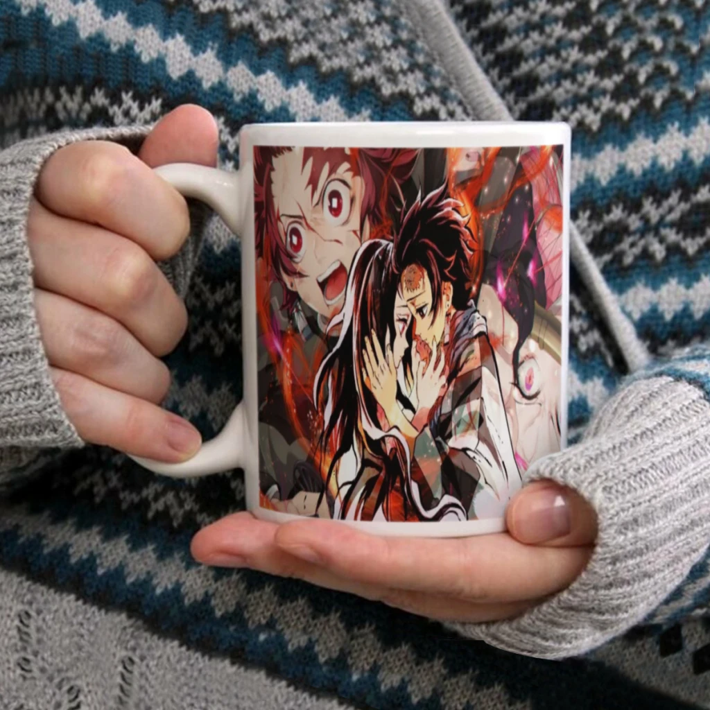 Ghost Killing Blade Tanjiro 11oz Afternoon Tea Mug Multifunctional Ceramic Coffee Mug Porcelain Coffee Cup Drinking Cup