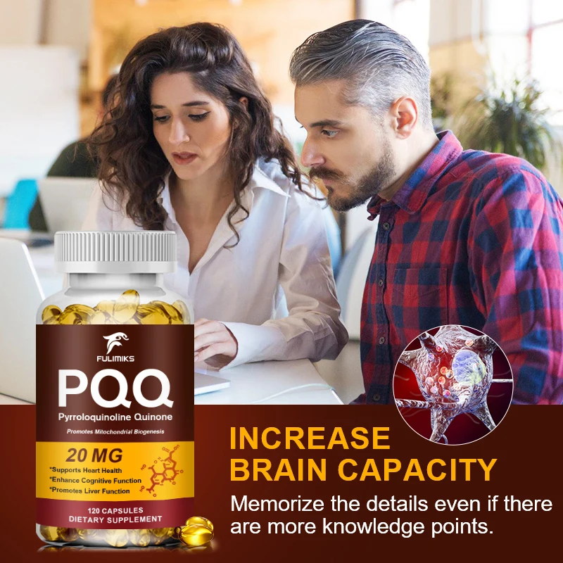 PQQ Supplement - 20mg (Pyrroloquinoline Quinone) Promotes Mitochondria ATP Coenzyme Levels, Energy Optimizer and Sleep Support