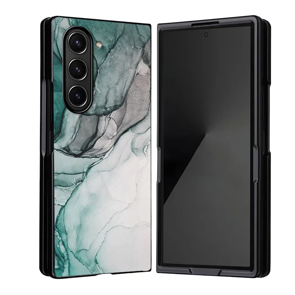 Gradient Ocean Marble Case for Samsung Galaxy Z Fold 8 Ultra ZFold6 ZFold5 ZFold4 ZFold7 Z Fold 7 ZFold3 Phone Cover Shell