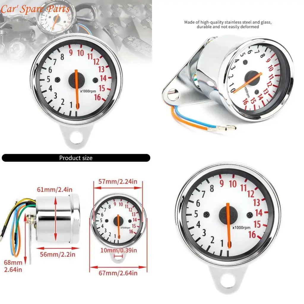 Y4UA العروض العالية 1.6W دراجات نارية عداد المقياس TACH ، من السهل قراءة المؤشرات الإلكترونية عرض لمراقبة المحرك