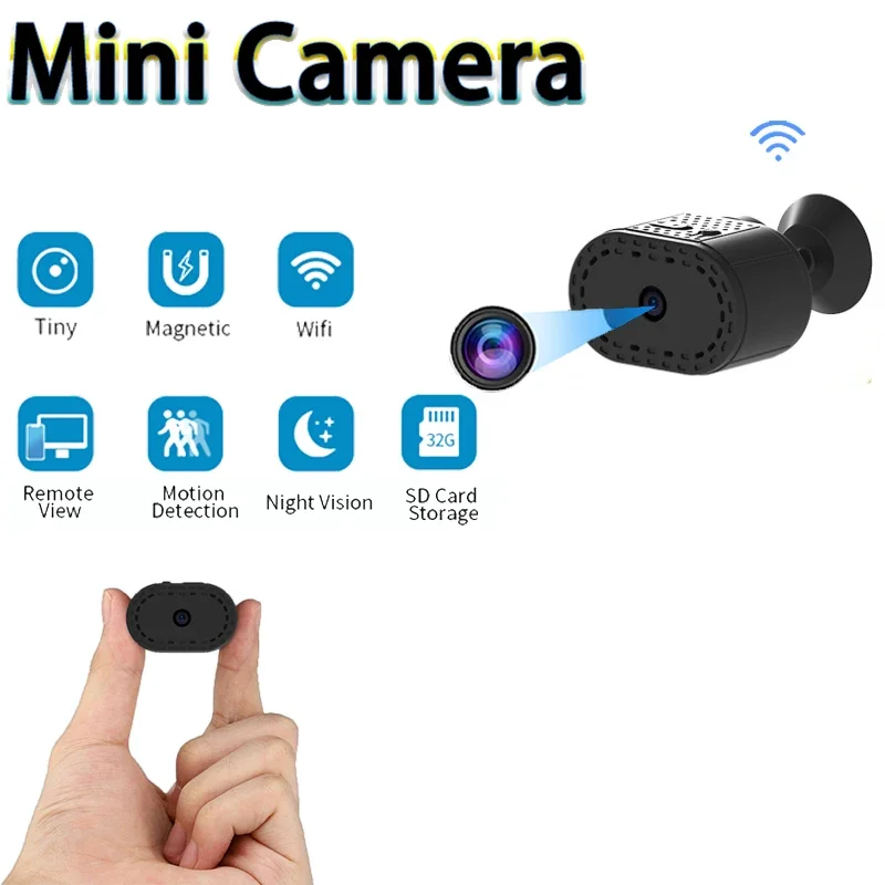 

WIFI Mini Camera Surveillance Cam USB Charge Security Video Recorder Supports Infrared Night Vision Mobile Detection Camcoder