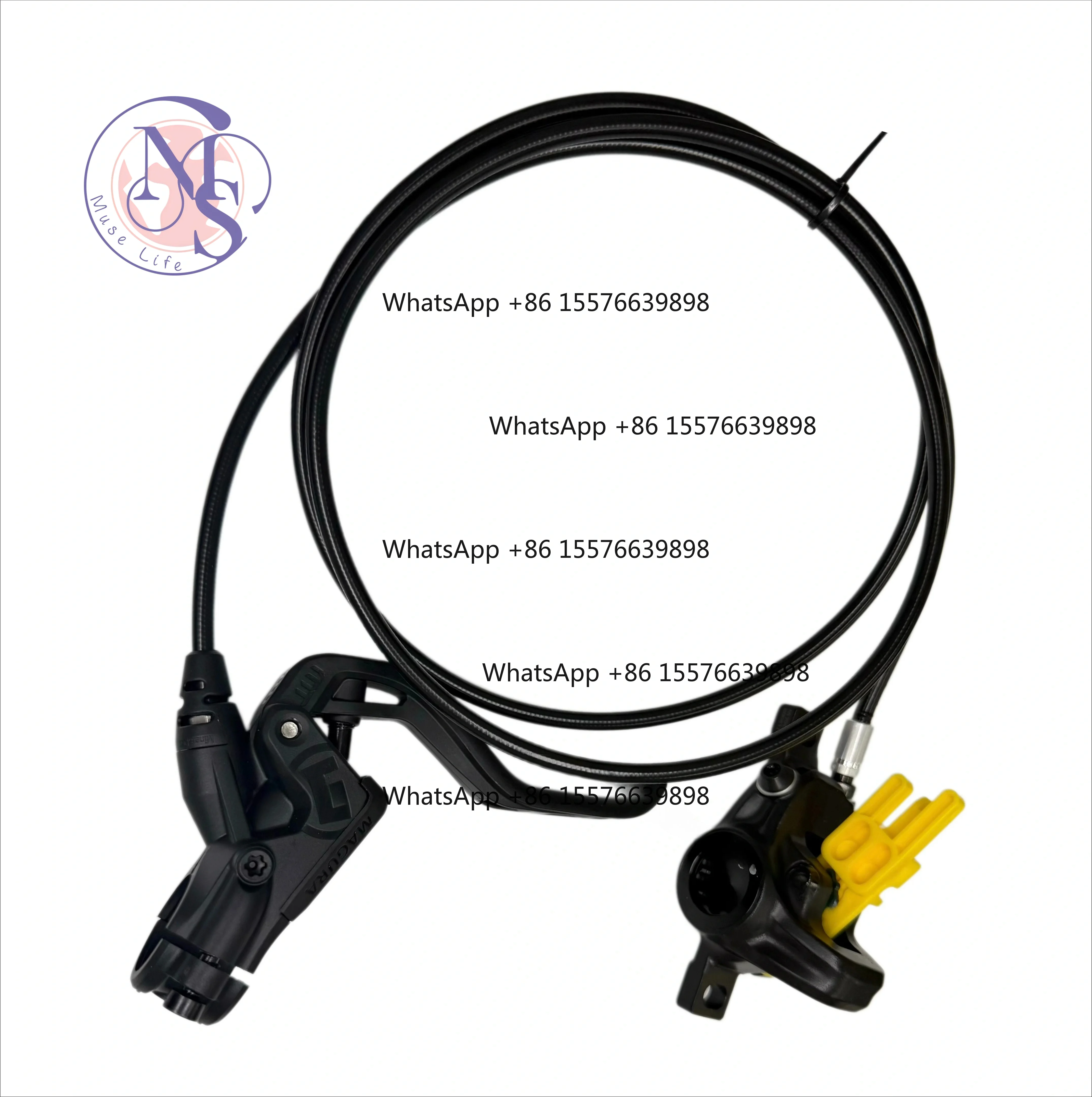 2-Piston Hydraulic Disc Brake, Left Right Universal Lever, Front & Rear Hydraulic Hose, Mountain Bike Brake Replacement Parts