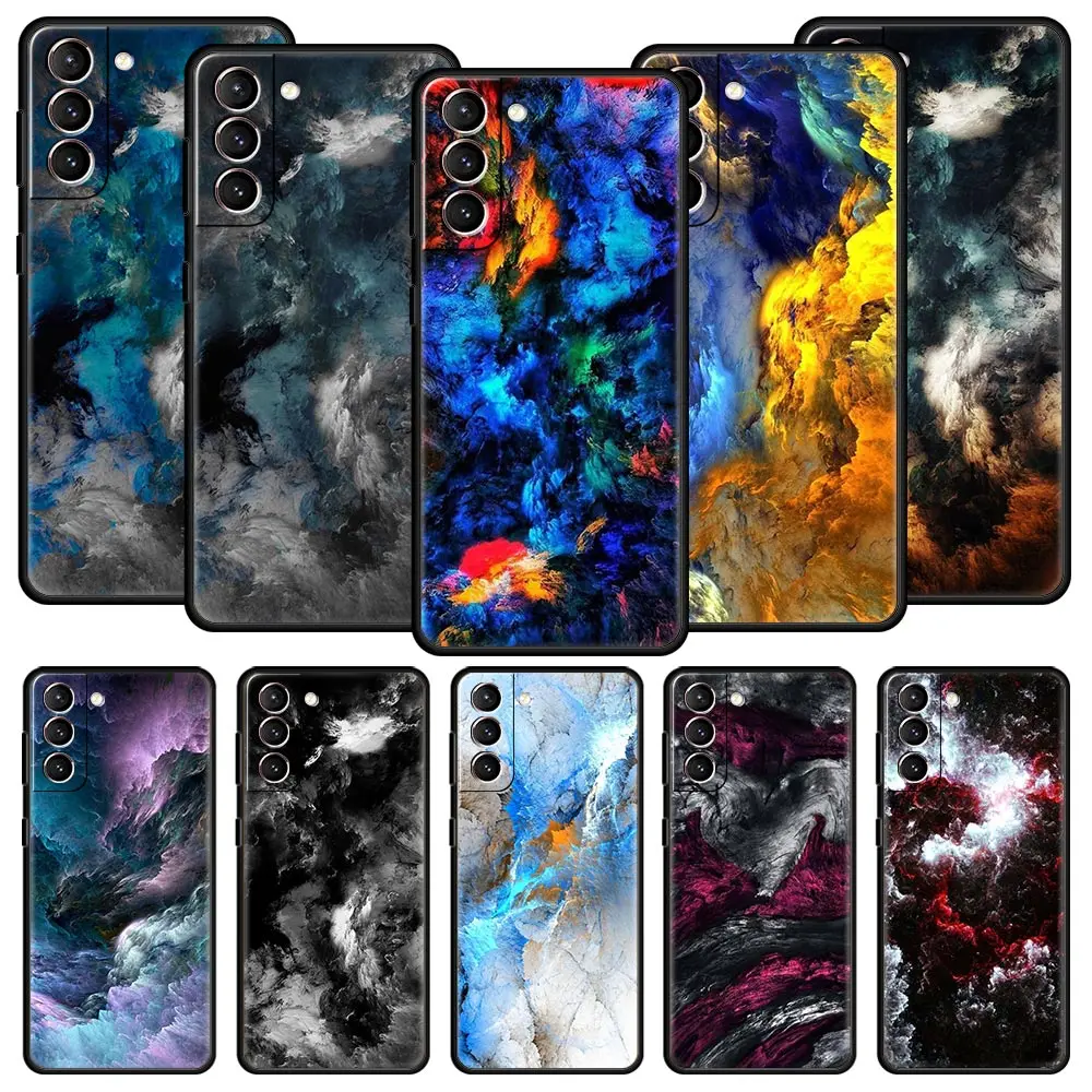 Phone Case For Samsung Galaxy S26 S25 FE S24 S23 S22 S21 Ultra S20 5G S10E Plus Protect Cover Ink wash starry sky galaxy
