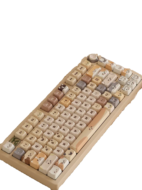 Dog stacked keycaps MAO highly sublimated process PBT material cat cute keycaps