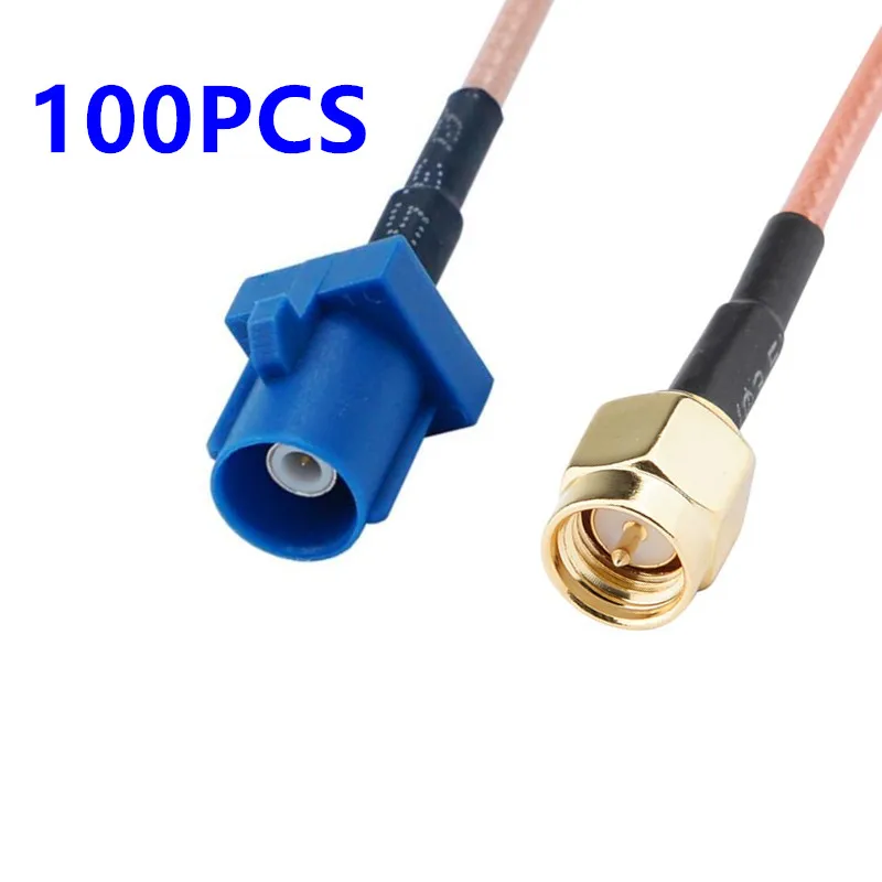 

100PCS Fakra C Adapter Plug to SMA Male GPS Antenna Extension Cable RG316 Pigtail Cable 10CM 15CM 20CM 30CM