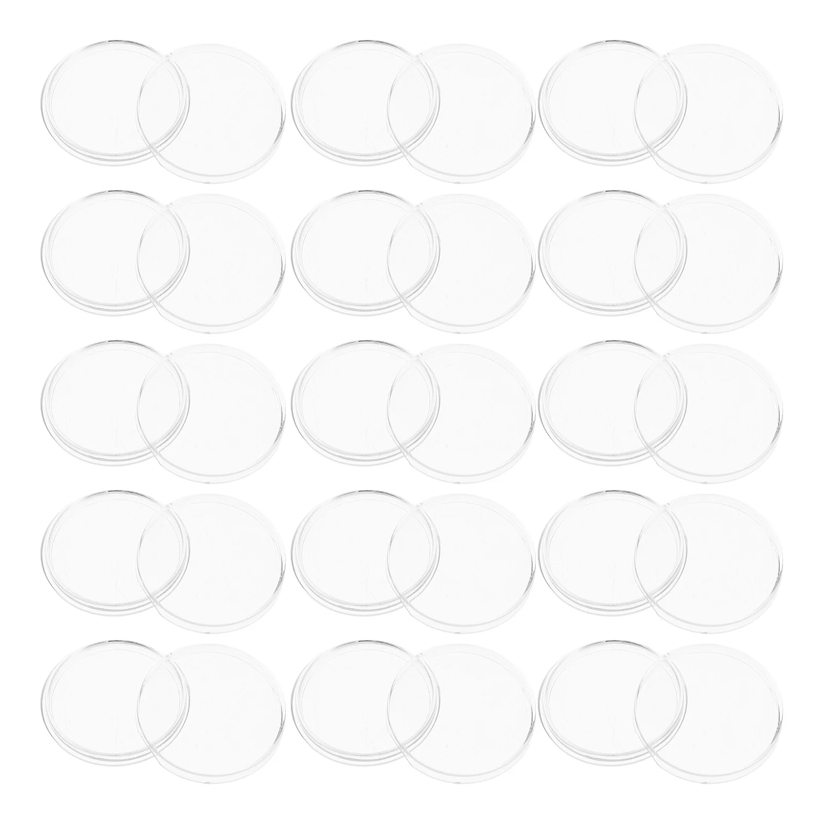 

25Mm Clear Plastic Capsules 1 Set Storage Box For Collectors High Transparency Secure Protection Display Case Capsule Organizer