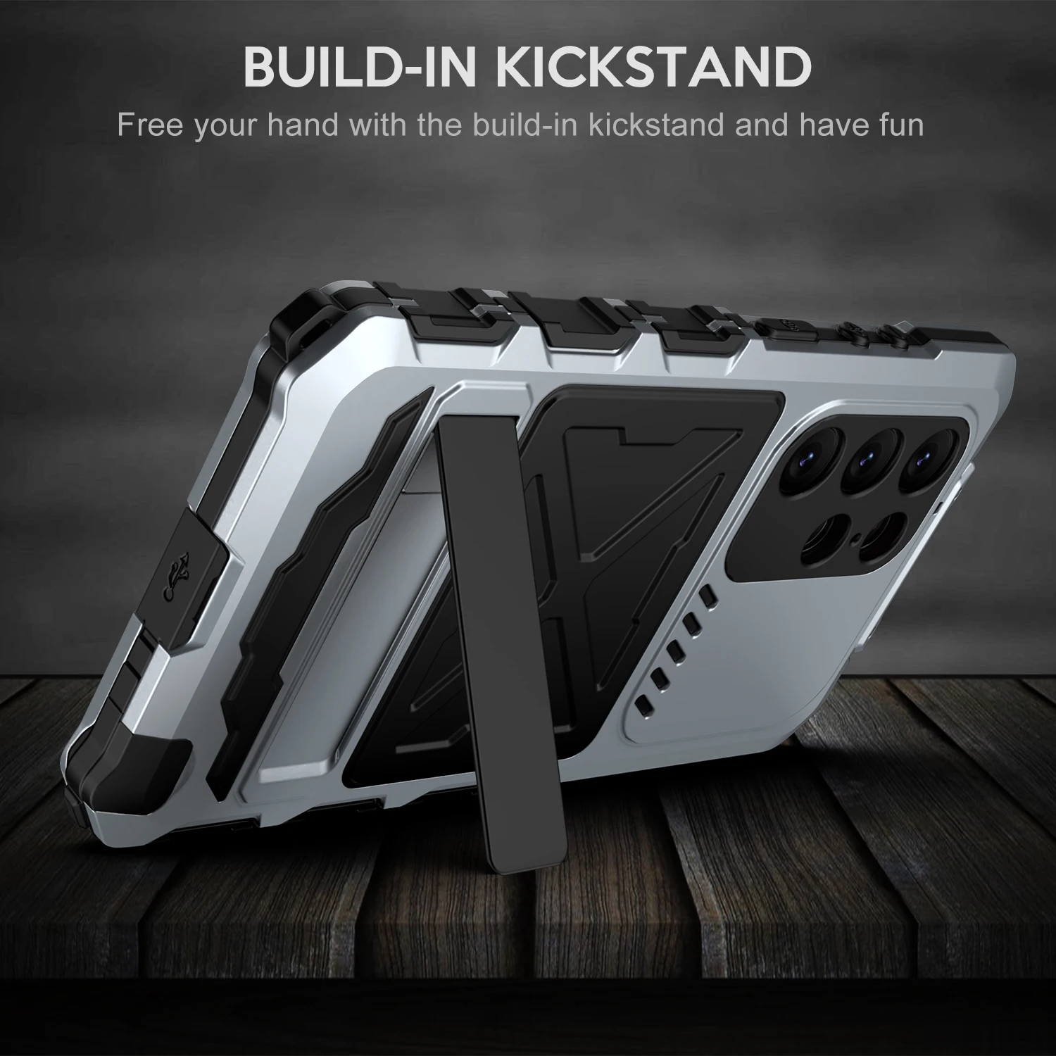 Heavy Duty Armor Metal Aluminum Phone Case For Samsung Galaxy S23 Ultra 5G Case 360 Full Protection Shockproof Cover