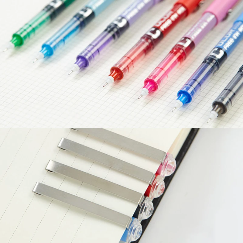 Kim Loại Bút Gel Thẳng Chất Lỏng Loại Màu Nước Văn Phòng Phẩm Văn Phòng Học Đồ Dùng Học Sinh Viết Гелевая Ручка 1