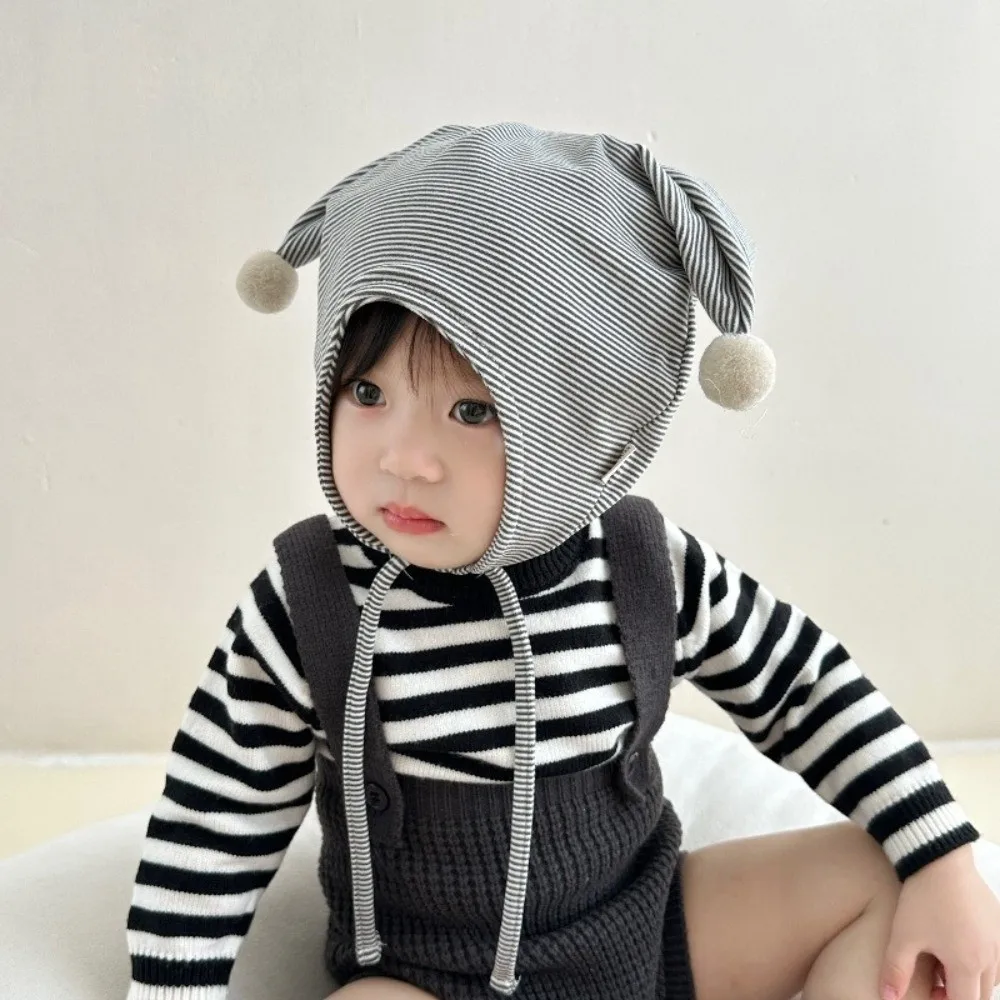

Cartoon Cute Baby Fetal Cap Cat Ear Tie Strap Newborn Beanie Hat Soft Sweet Infant Bonnet Hat Boys Girls