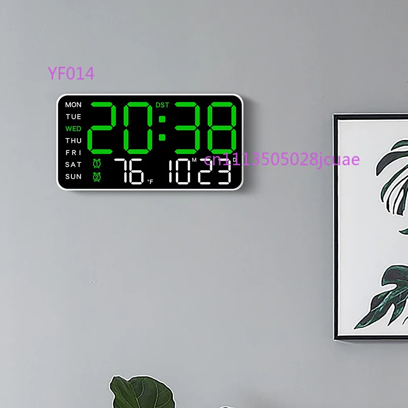 Frameless Multifunctional Dual-purpose Digital Clock Living Room Wall Mount Simple Display Electronic Clock